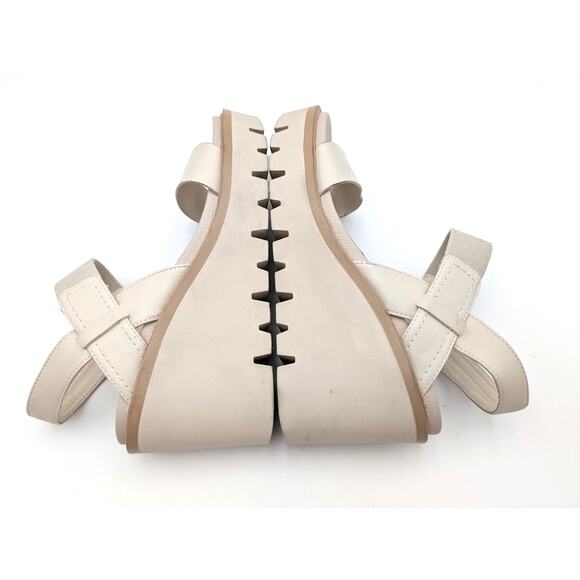 MIA Ciji Wedge Platform Slingback Sandal Open Toe Women's Ivory Size US9.5M EU40 - Picture 11 of 12